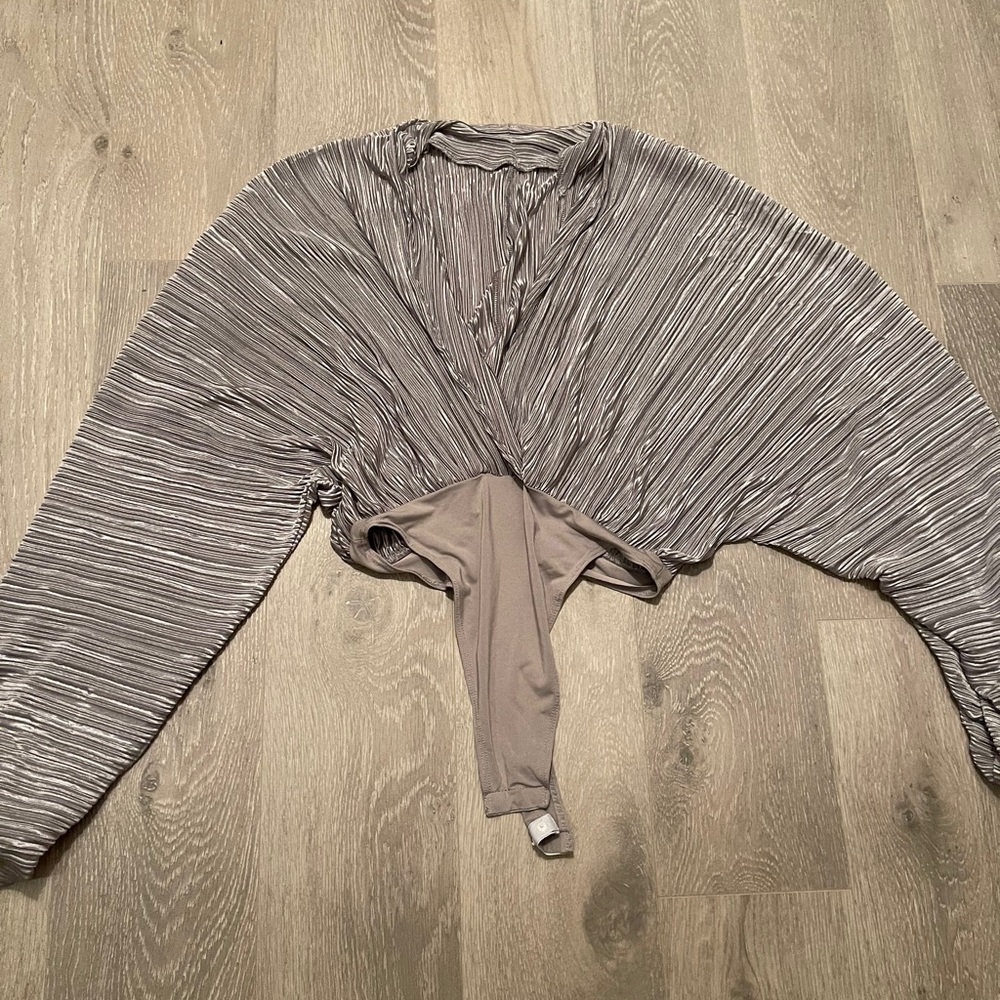 Silver body suit